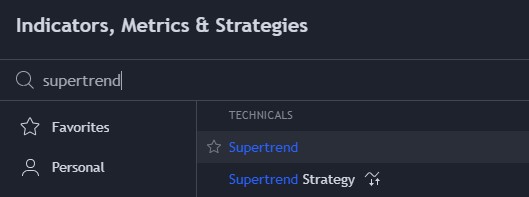 SUPERTREND İTHALATI